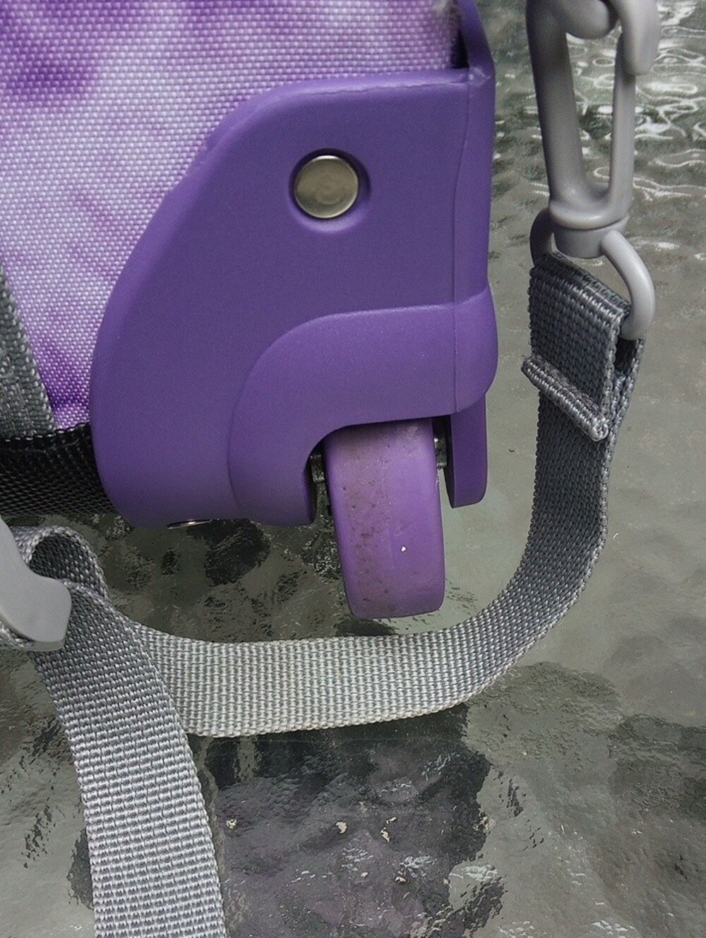 Purple Tie-Dye Rolling Backpack - Picture 4 of 16